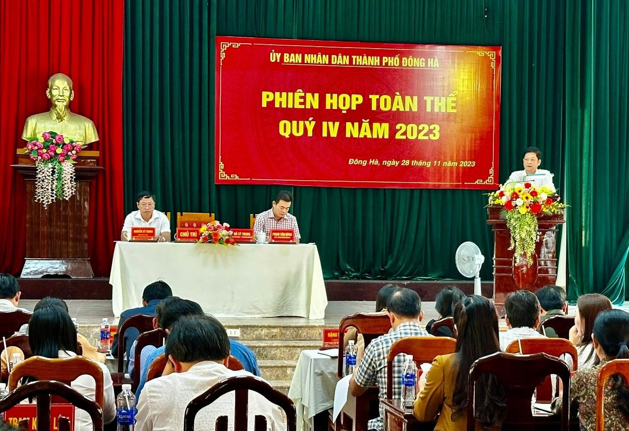 Ủy ban nhân dân thành phố Đông Hà tổ chức phiên họp toàn thể quý IV năm 2023